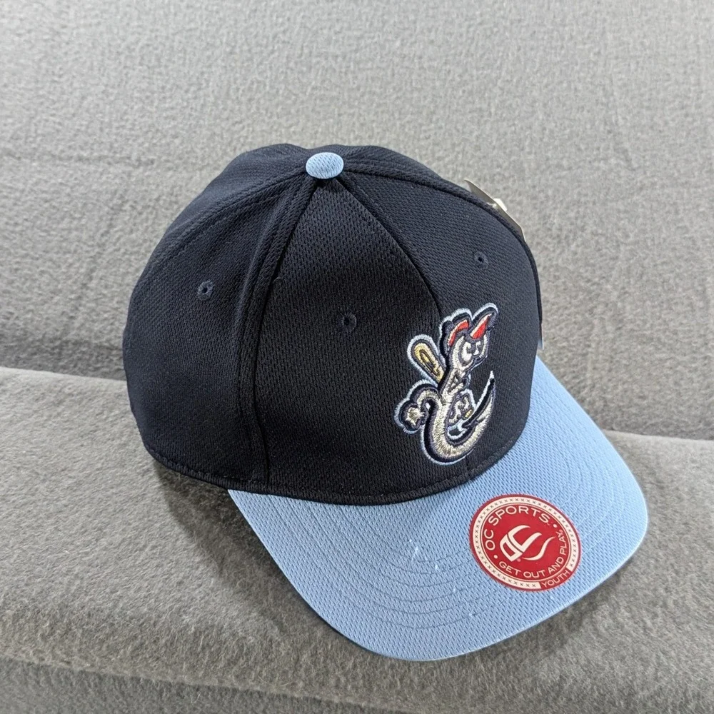 OC Sports Kids Corpus Christi Hooks MiLB Baseball Hat Youth Navy Blue Light Blue